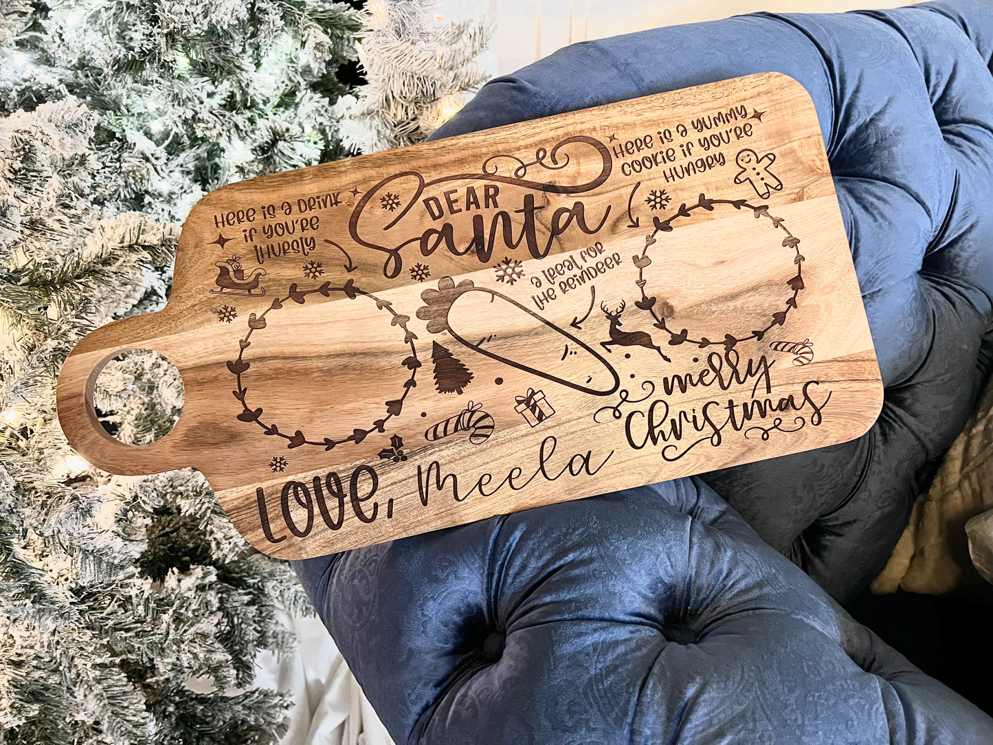 Personalized Christmas Eve Santa Tray